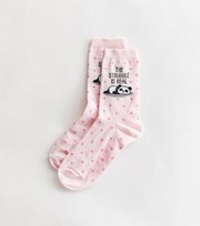 New Look Pale Pink The Struggle Is Real Panda Socks